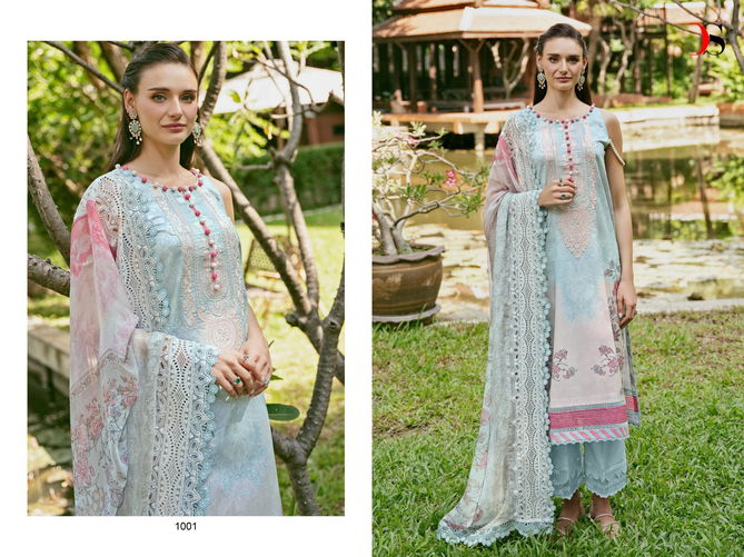 Jade Needle wonder 24-2 By Deepsy Suit Embroidery Cotton Pakistani Suits Wholesale Online